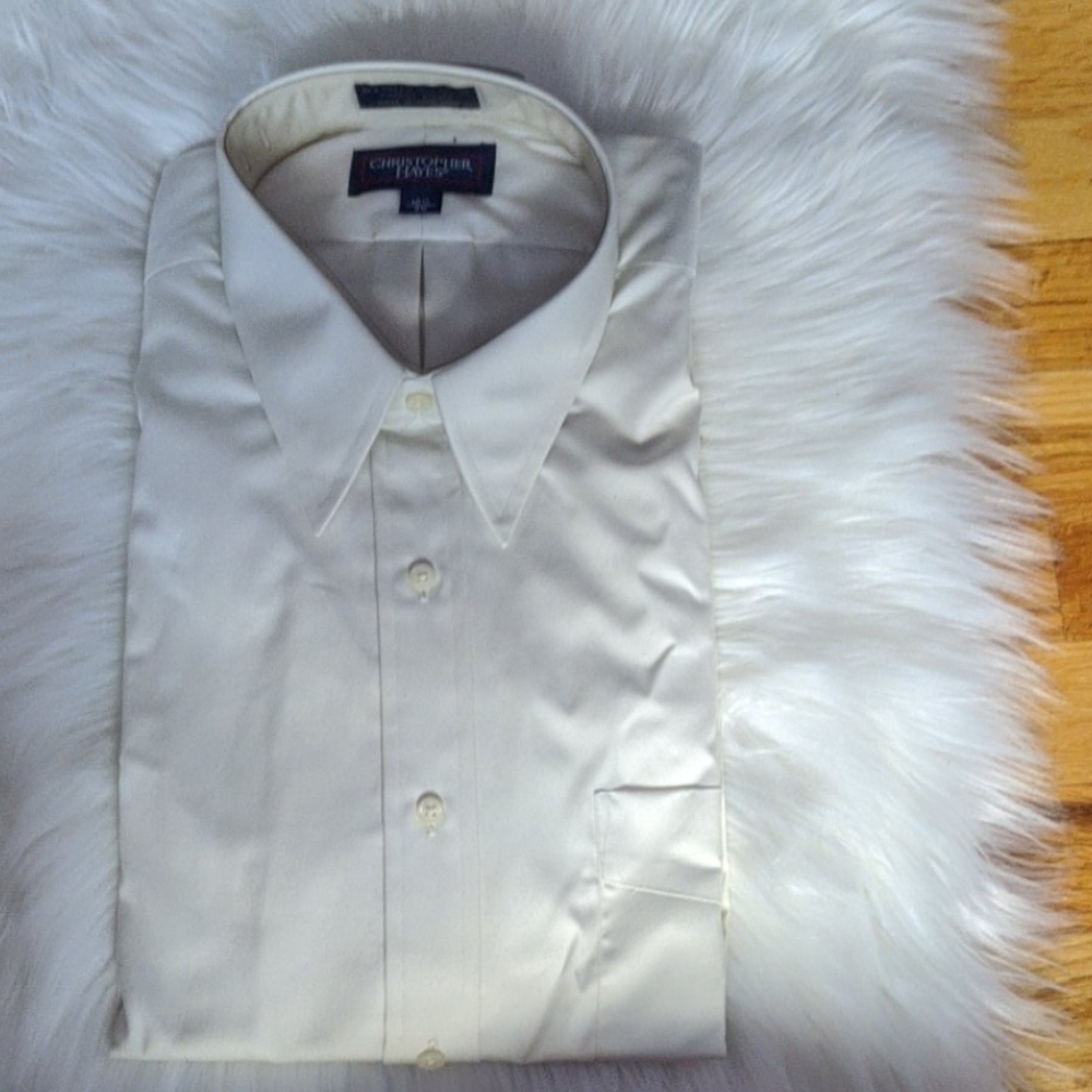 NWT Christopher Hayes Ecru Button Down